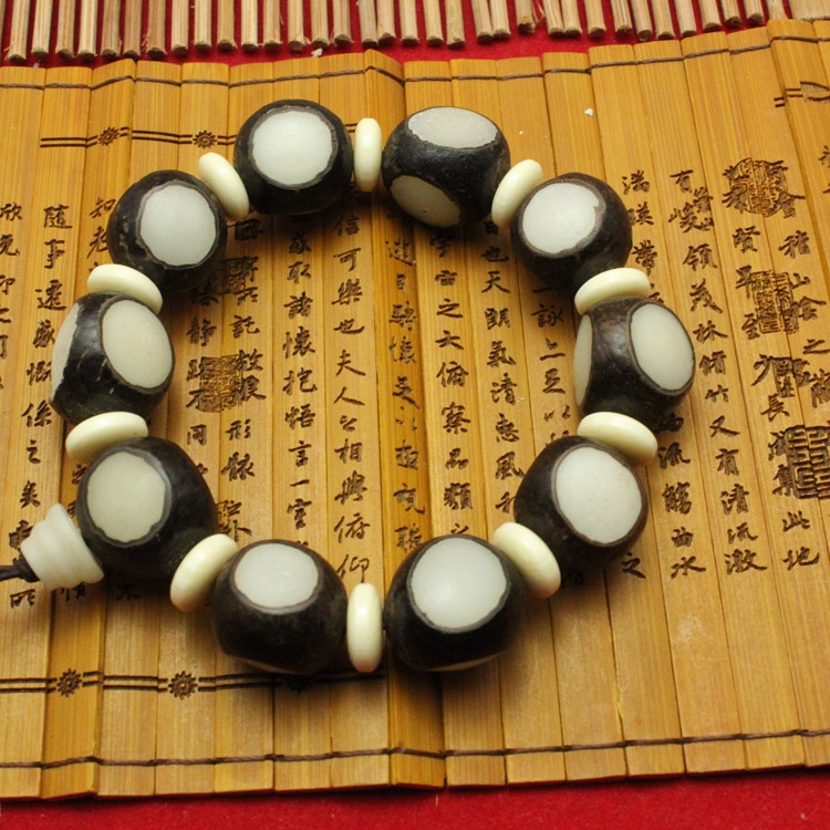 厂家直销三面黑菩提根手串花菩提根批发