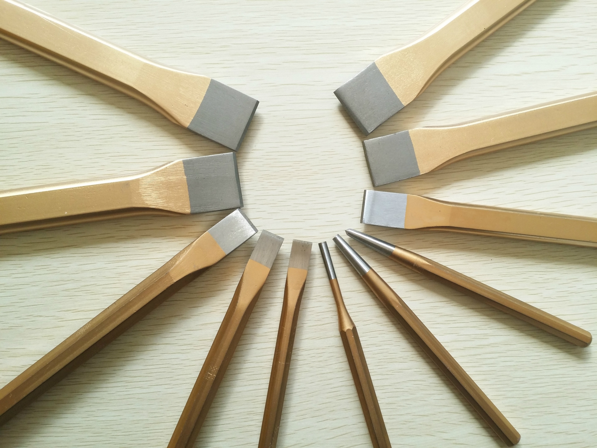 錾子凿子扁凿金黄色凿子冲子垛子175mm200mm250mm300mm