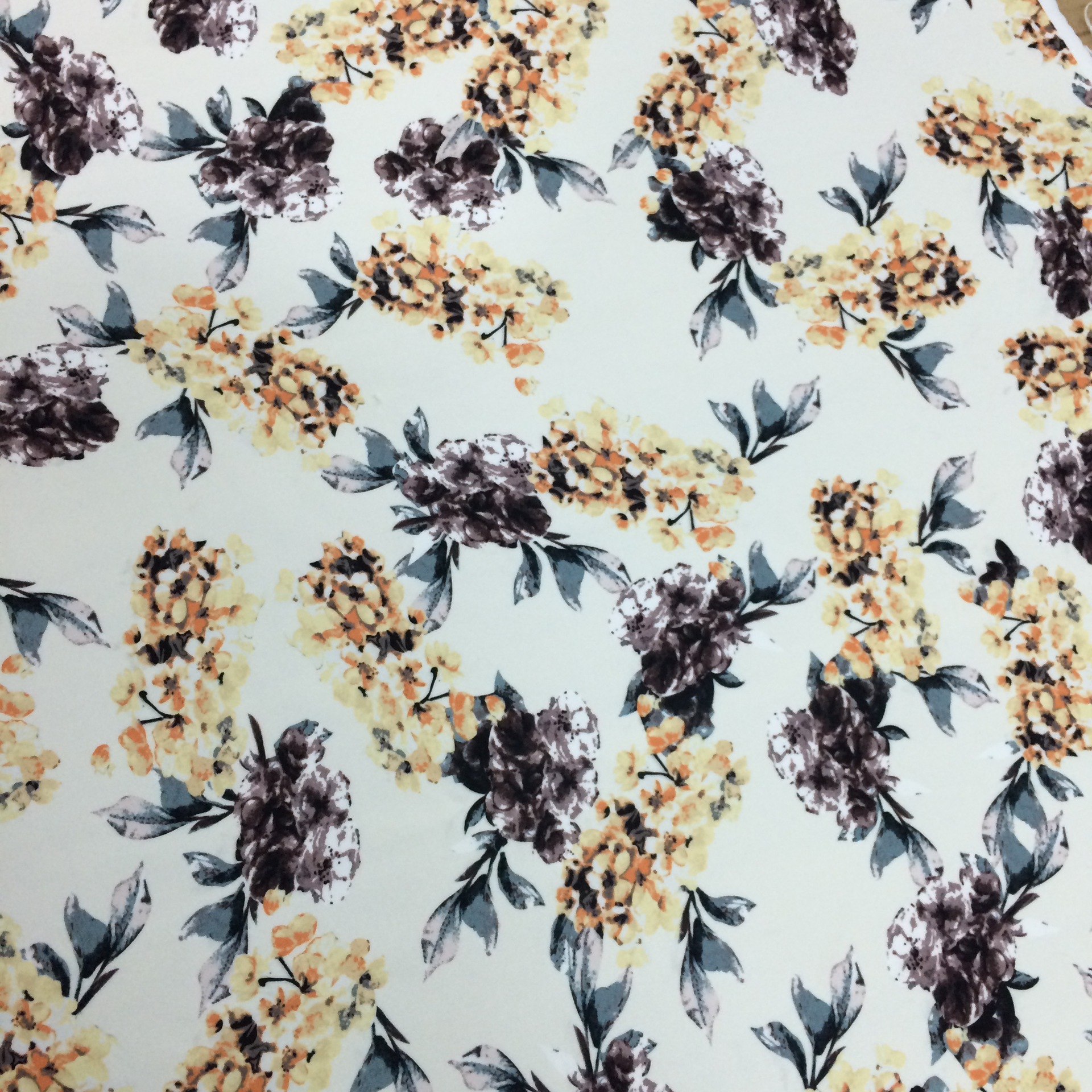 涤氨针织空气层空气层数码印花布涤纶空气层女装印花布 1米起订