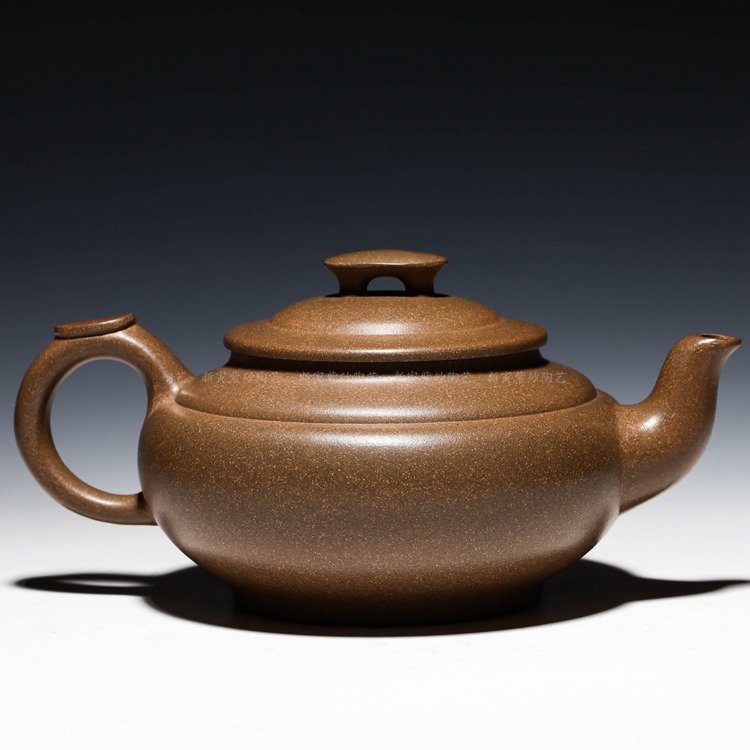 宜兴紫砂壶 台湾回流 顾景舟款【上新桥壶】590cc 老豆青泥