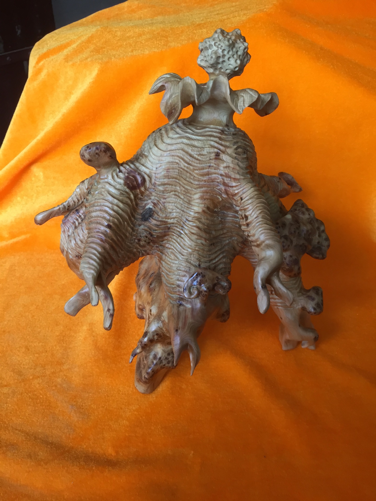 正宗太行山崖柏人参根雕家居摆件纯手工雕刻高档工艺品收藏品