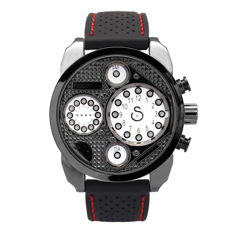 手表厂家混批led滚珠式电子手表 混批硅胶车线手表 滚珠手表创意