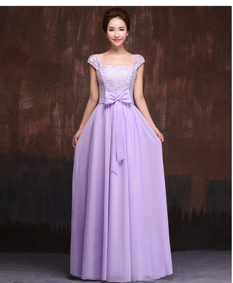 秋冬季长款伴娘服 韩版伴娘裙姐妹裙 2014新款伴娘团礼服紫色长裙