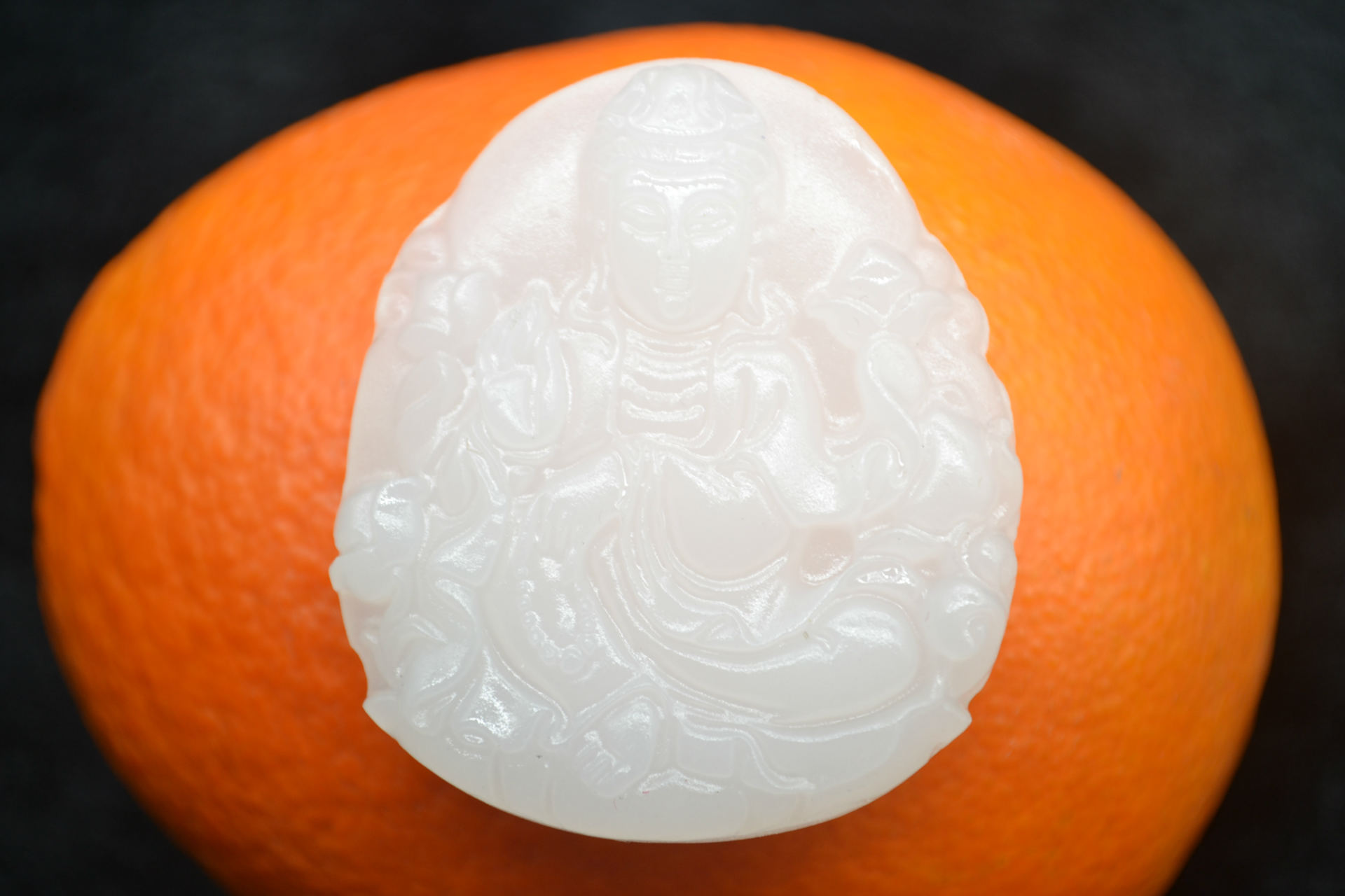 厂家直销天然阿富汗白玉观音吊坠送国检证书