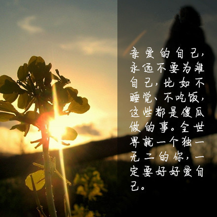 【致亲爱的自己】