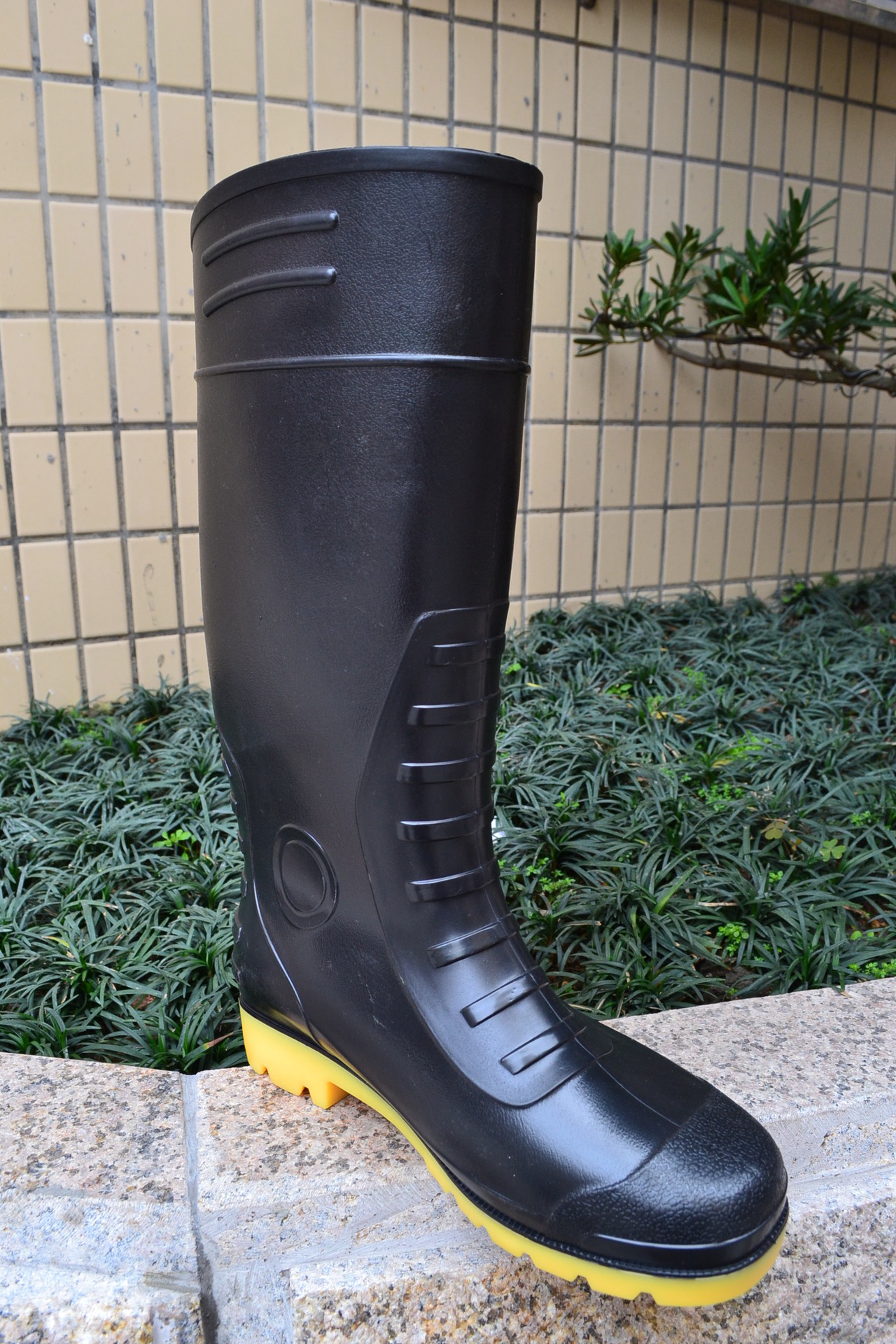 三防工矿军警雨鞋 男高筒劳保水鞋 橡胶底劳保雨靴详情 - 中国供应商