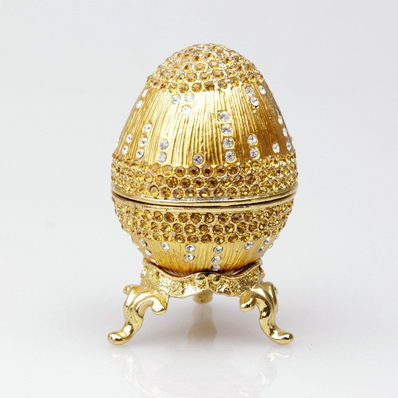 节日珠宝盒 金属鸡蛋 伯明翰鸡蛋 礼品 首饰盒 珠宝盒 婚礼赠品