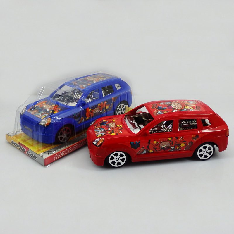 儿童玩具批发 套圈玩具 惯性玩具车 p罩20cm涂鸦镀座惯性车