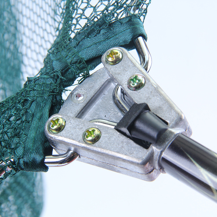 厂家直销新款花管三角渔网 伸缩杆长1.41cm鱼网批发钓鱼专用抄网