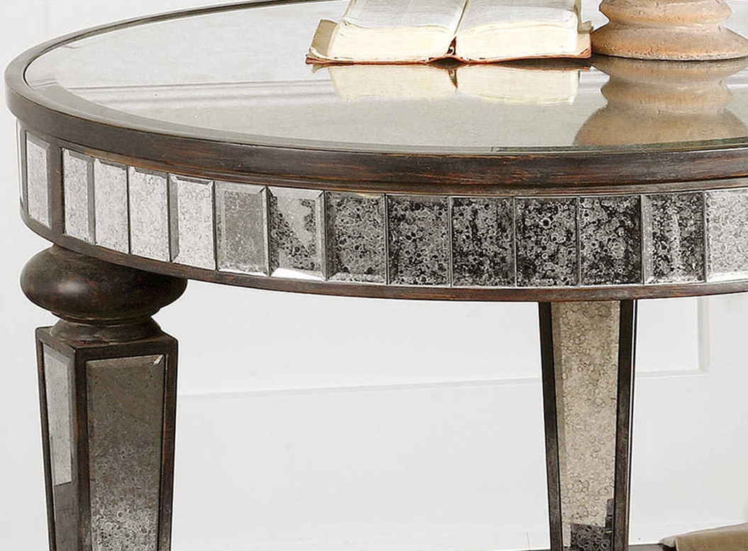 镜面角几玻璃边几沙发几现代简约欧式田园小茶几新古典镜面家具