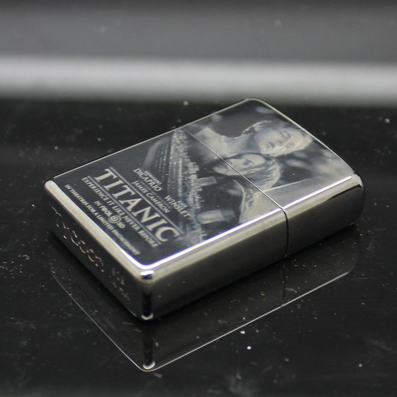 zippo类/厂家直销大亨铜壳煤油打火机d9007d泰坦尼克号 黑冰