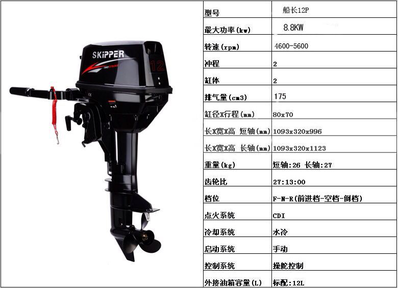 二衝程/四衝程/12p的馬達/船外機/舷外機 掛機圖片_4