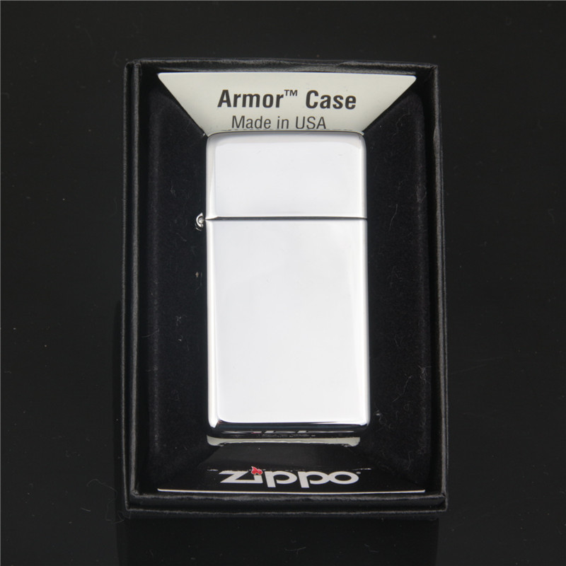 zippo正品原装正版 芝宝打火机14年新款 纤巧盔甲铬抛光镜子1603