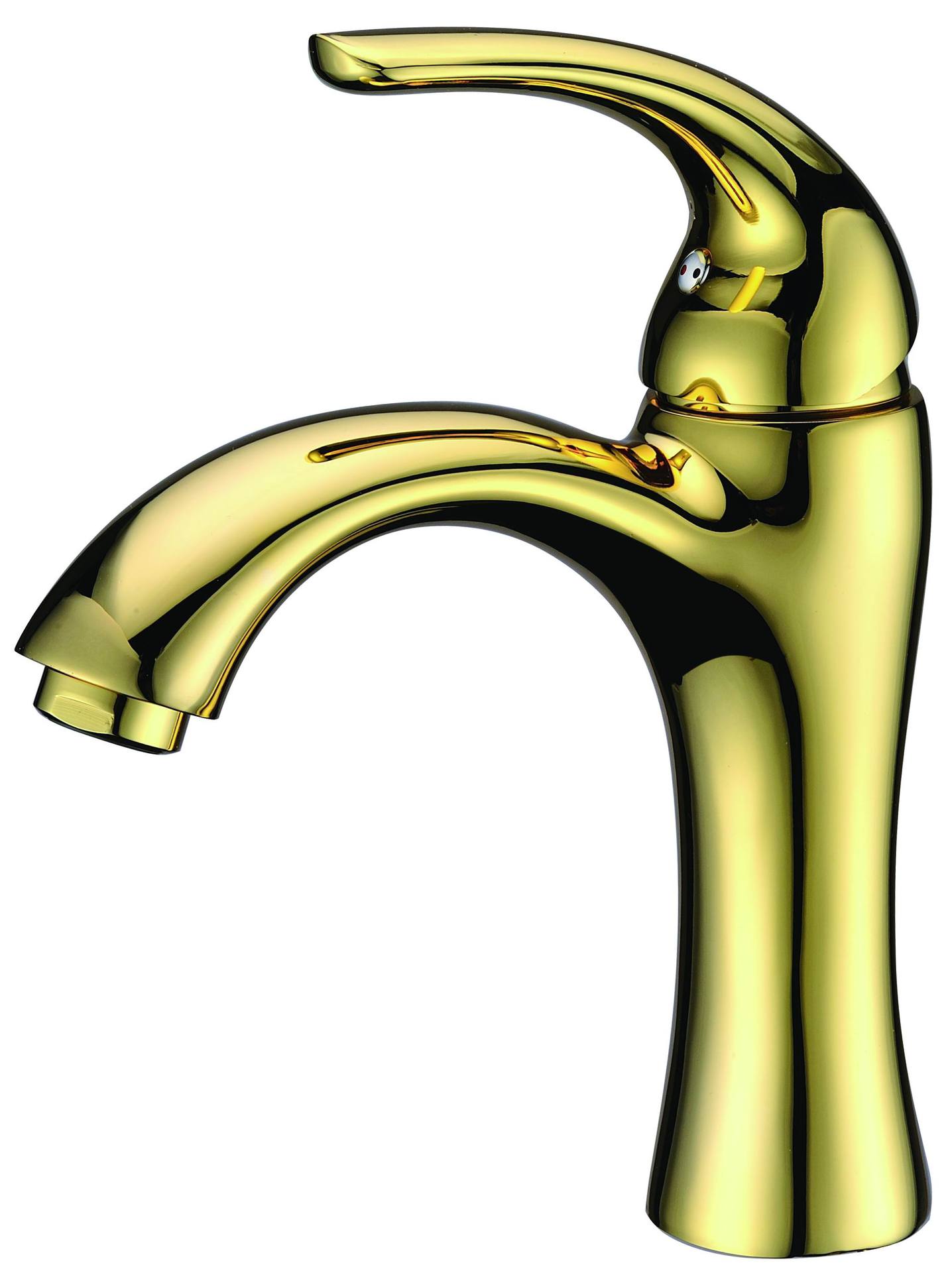 金麦 厂家直销 全铜单孔冷热彩色 面盆水龙头 0319