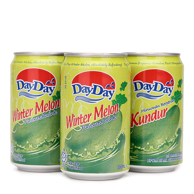 马来西亚原装进口休闲零食批发,马来西亚天天冬瓜茶300ml*24听