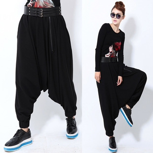 3503-1#欧洲站新款春夏时尚哈伦裤 女跨裤 夏季女士大裆裤潮