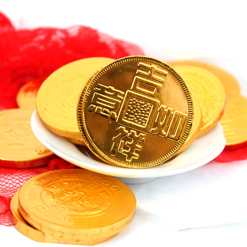 徐福记金币巧克力 牛奶巧克力(代可可脂)年节喜糖批发12斤