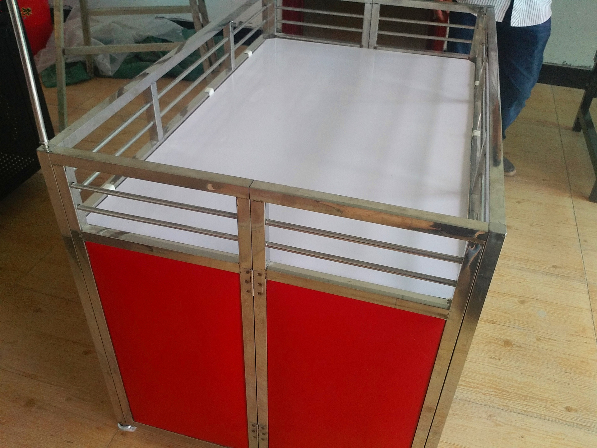 超市花车促销车 不锈钢带轮折叠花车售货车 可定制量大从优