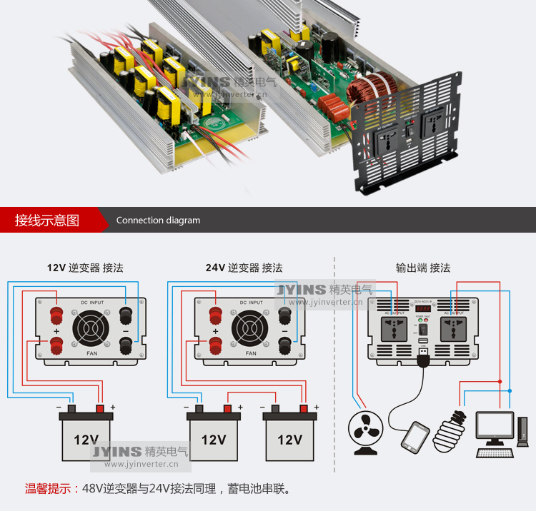 純正弦波逆變器6000w 大功率逆變器12v24v轉220v家用太陽能逆變器