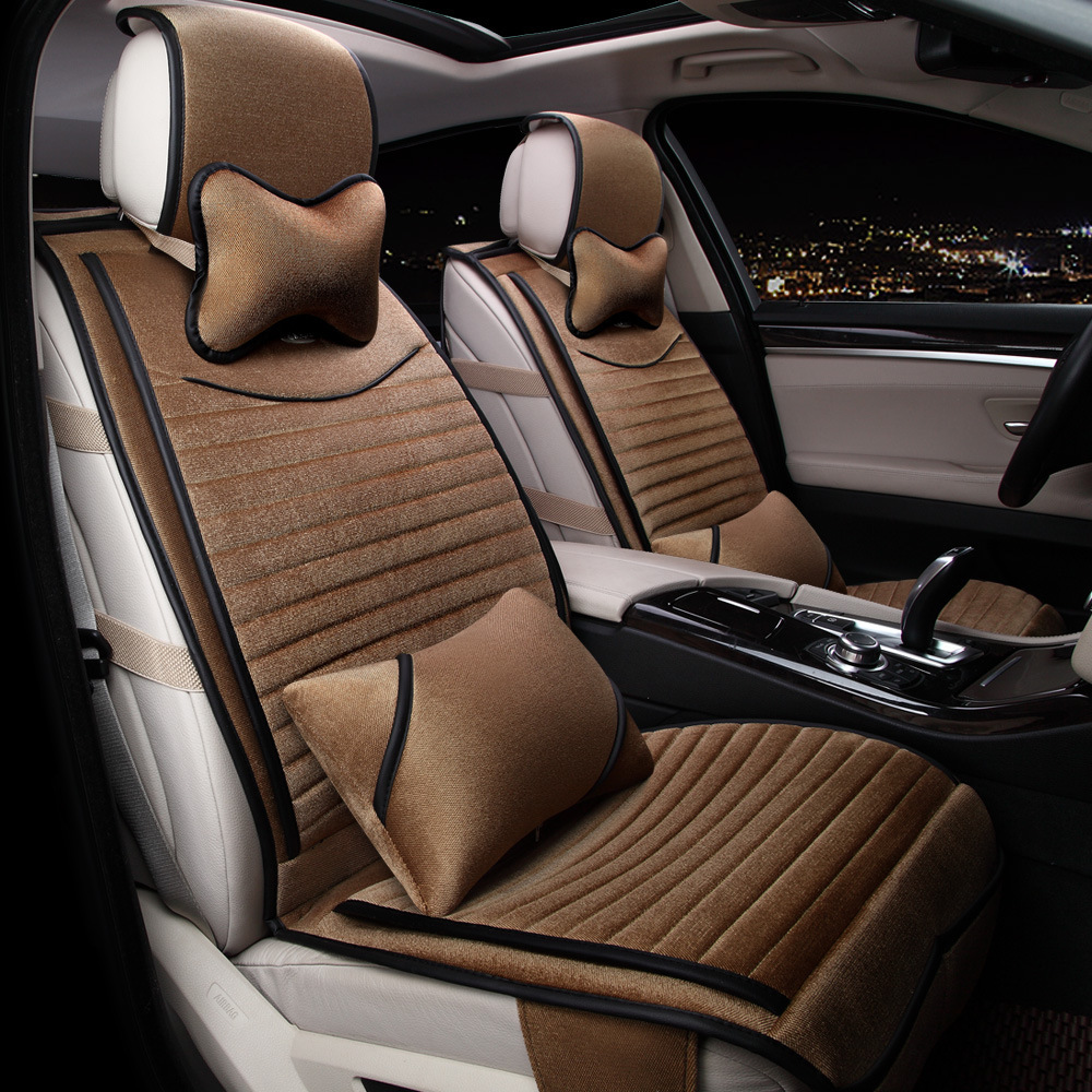 豪华版 高档汽车座套 绒布坐垫套养生座垫柔软舒适保暖车坐垫045