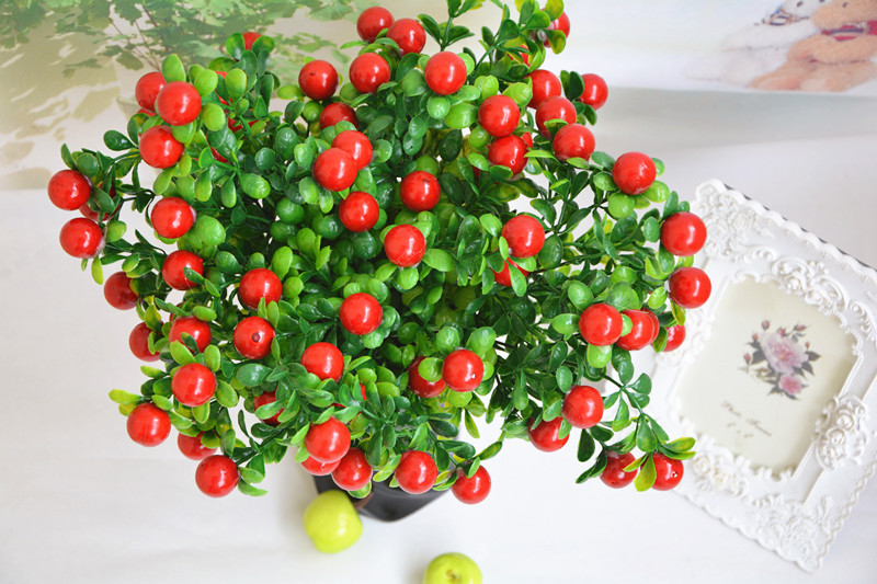 仿真植物仿真水果家居装饰六叉富贵果招财果如意吉祥果