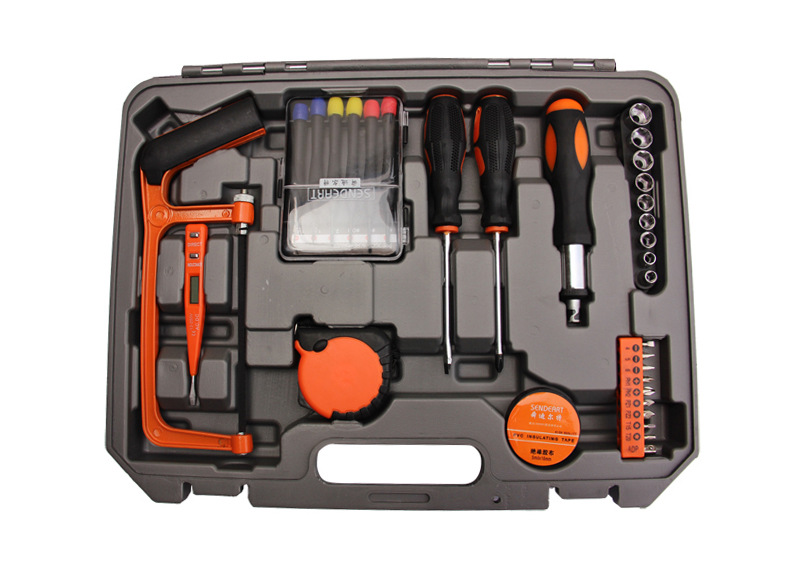 40件套家用电讯维修手动五金工具组合套装 组套工具箱