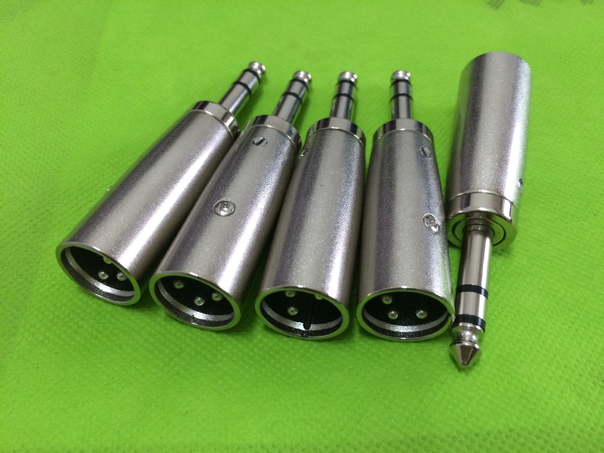 35大三芯立体公转xlr卡龙公头音视频转接头