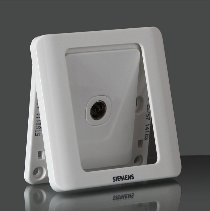 西门子开关插座面板正品电视插座远景雅白有线闭路电视插座正品