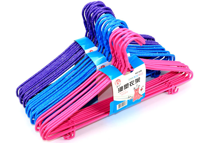 9元批发 加粗铁衣架 一把10个装铁衣架 衣服撑 十元店货源