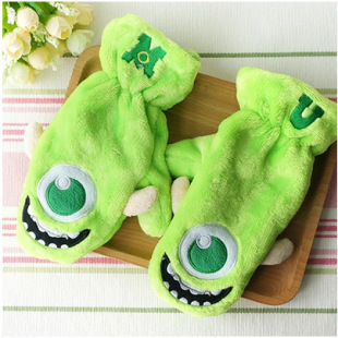 冬季保暖卡通毛绒 怪兽大学大眼仔麦克毛怪苏利文 可爱连指手套