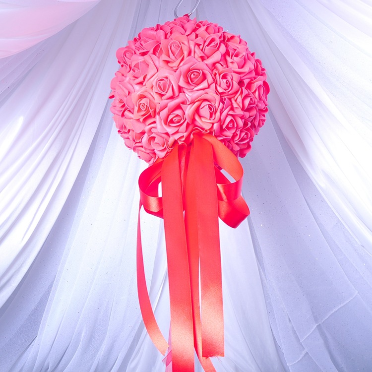 中号婚庆婚礼花球 diy婚房婚礼现场装饰布置道具 仿真花球吊球