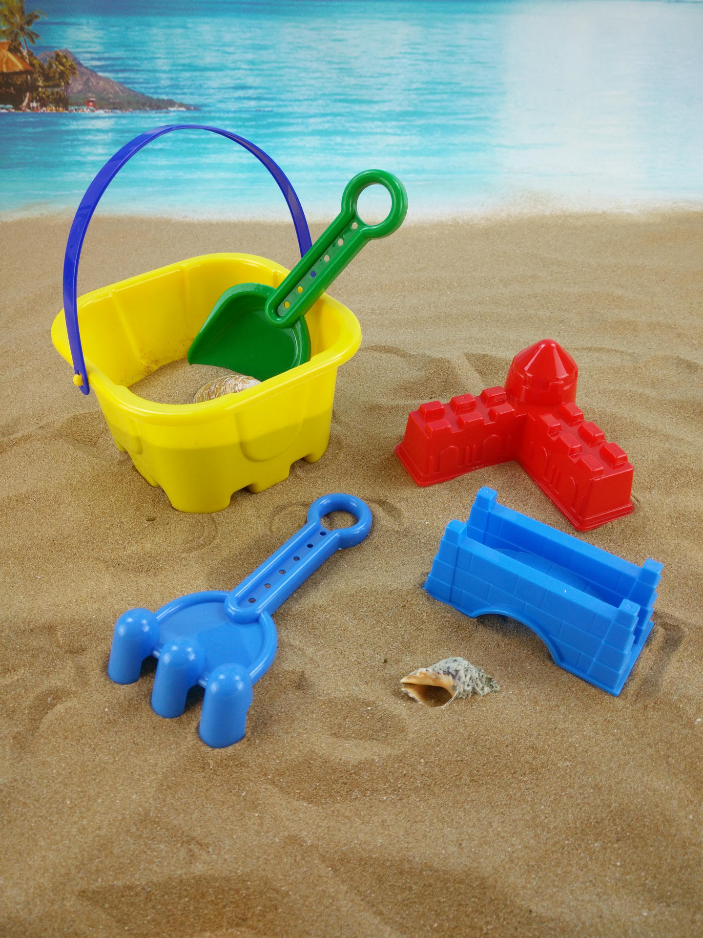 厂家直销2015新款沙滩城堡桶套装 儿童益智玩具 决明子玩具批发