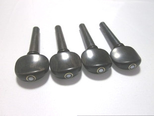 优质小提琴弦轴4/4弦钮琴轴子2/4-1/10尺寸全 纯正乌木 打好眼