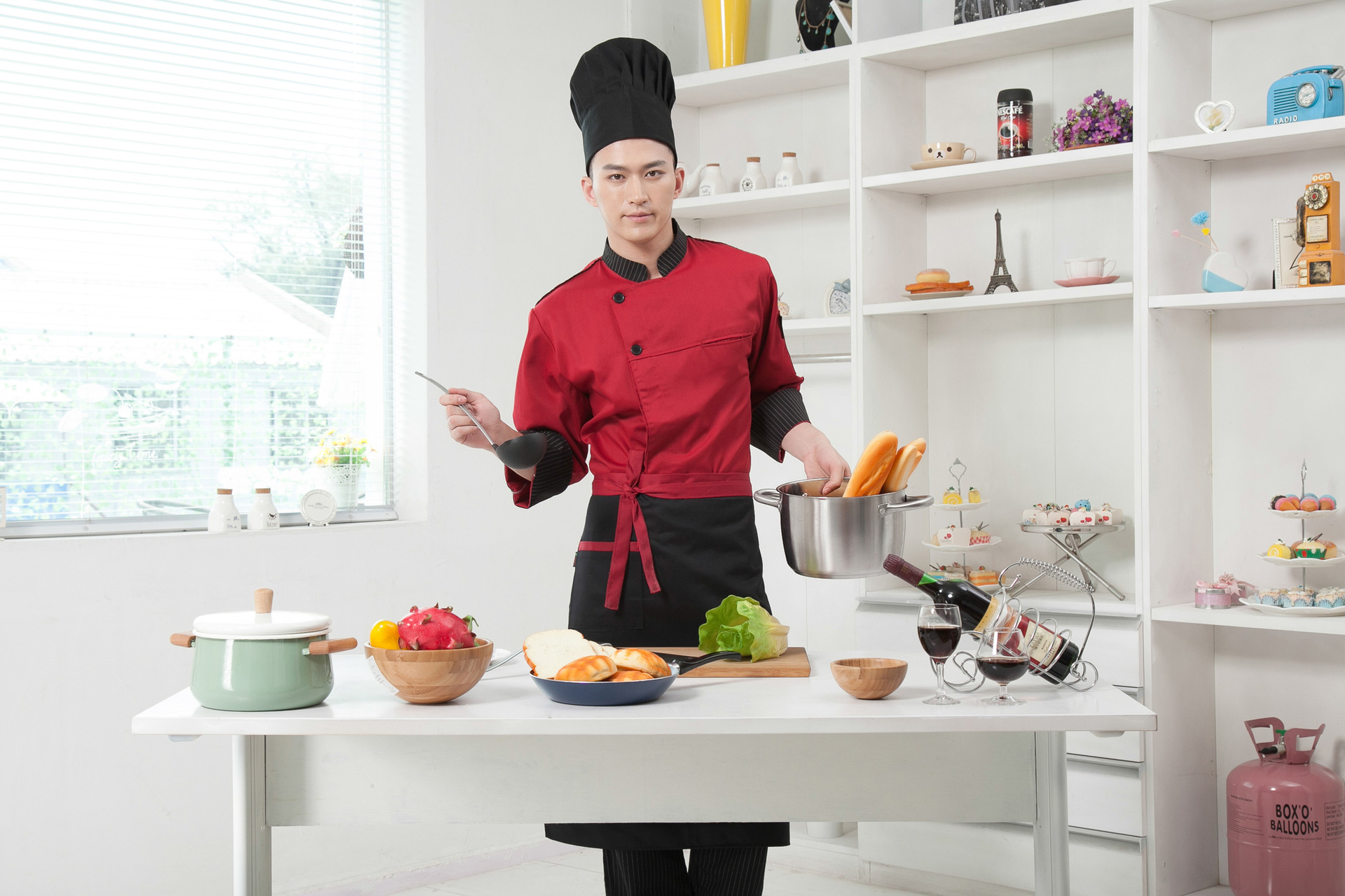 长袖工作服_酒店饭店厨师服 后厨工作服 秋冬款长袖 批发定做 - 阿里