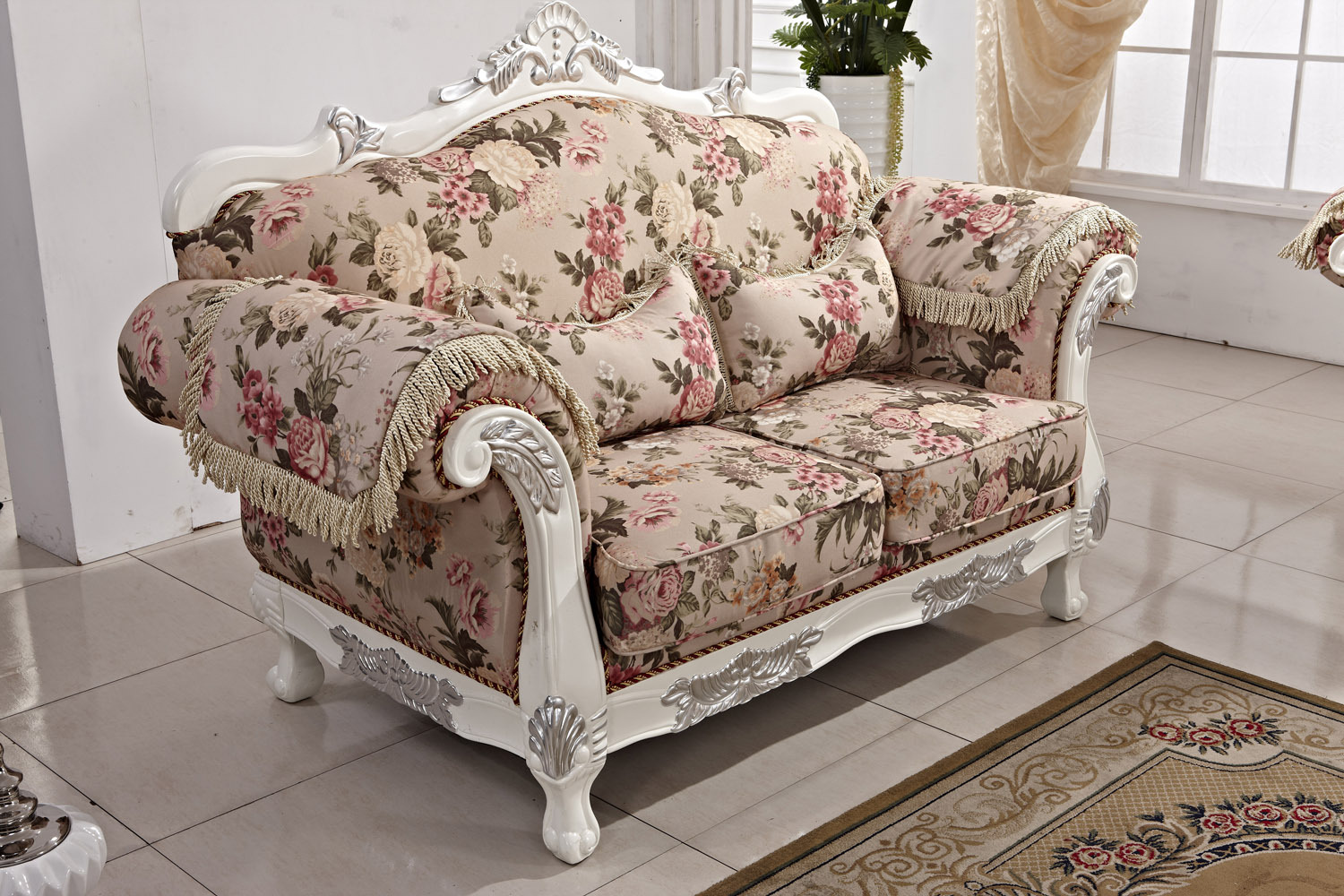 热销欧式布艺沙发组合 欧美宫廷布艺沙发 舒适懒人沙发 欧式家具