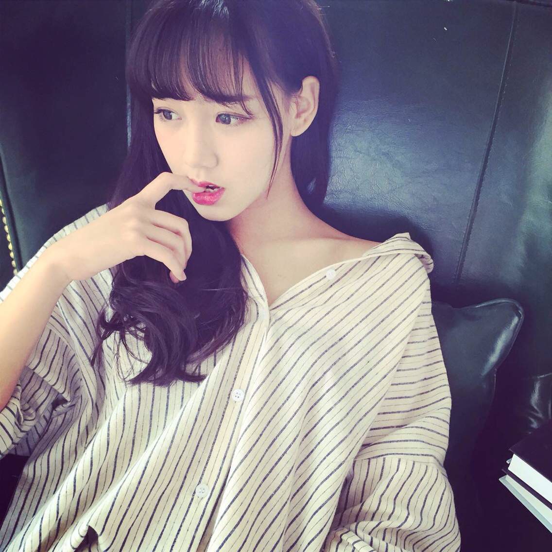 2015初秋新款女款衬衣 竖条纹宽松休闲衬衫33721