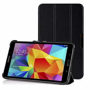 三星tab4 8.0皮套 t330皮套三折休眠支架休眠仿皮荔枝纹