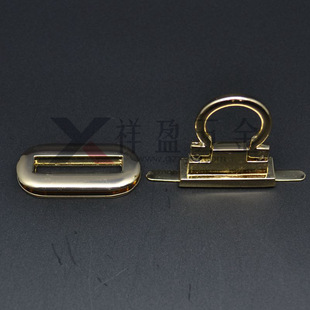 厂家直销箱包手袋皮具锁扣 锌合金属 牛鼻折掰锁装饰 五金锁配件