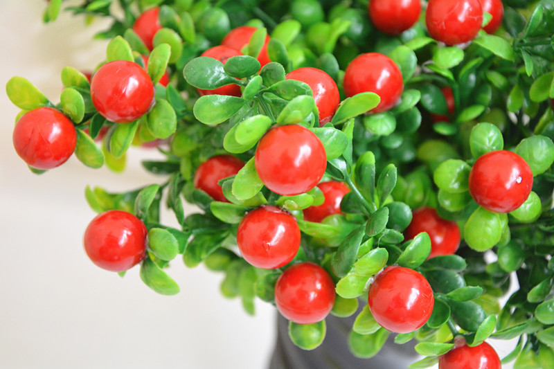 仿真植物仿真水果家居装饰六叉富贵果招财果如意吉祥果