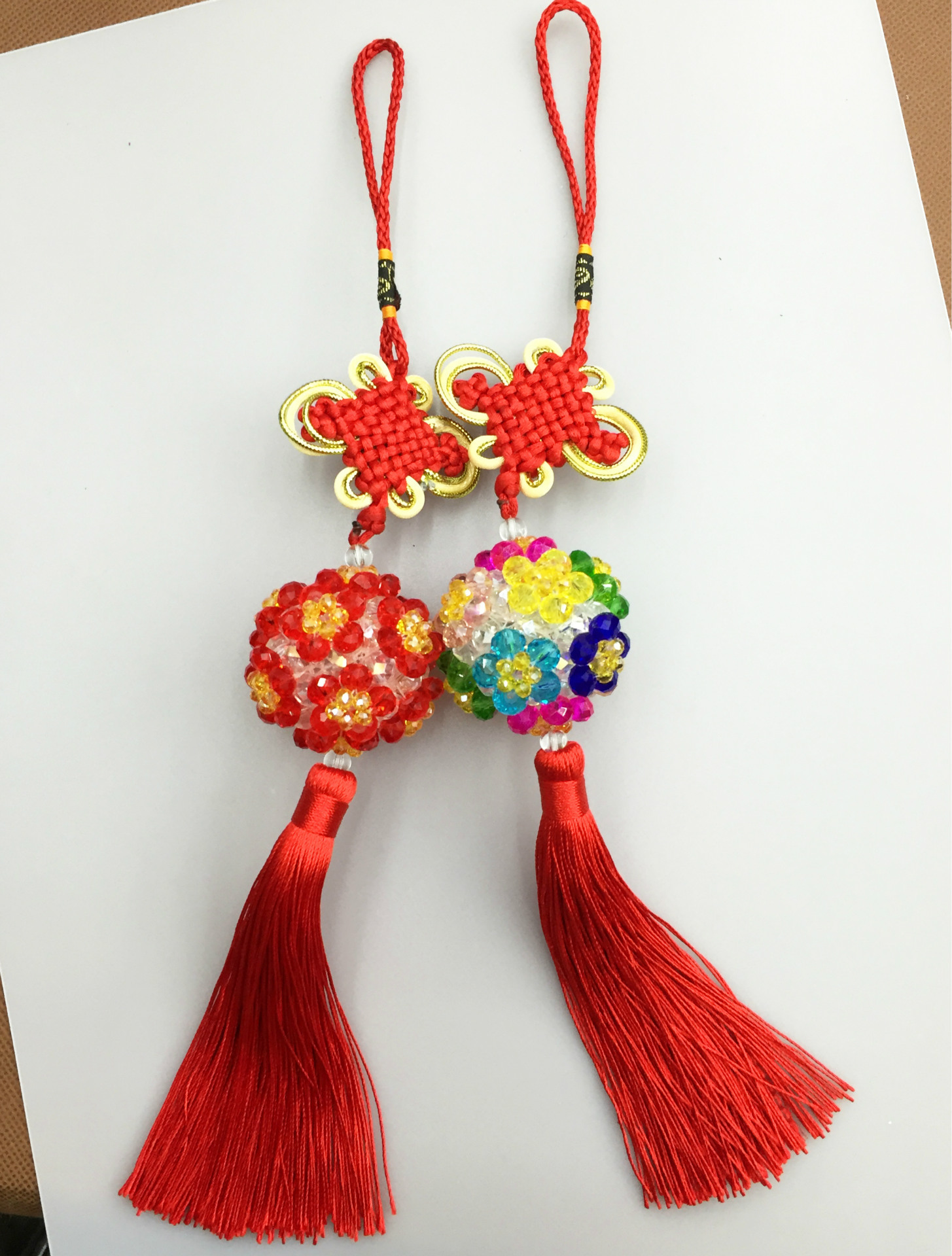 **工艺品 水晶编织 纯手工编制 汽车挂件 【绣球】厂家直.