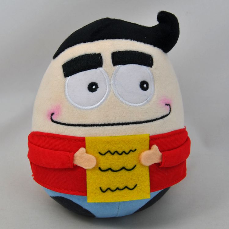广东深圳专业深圳厂家订制 笑脸不倒翁毛绒玩就 穿衣站姿不倒翁公仔