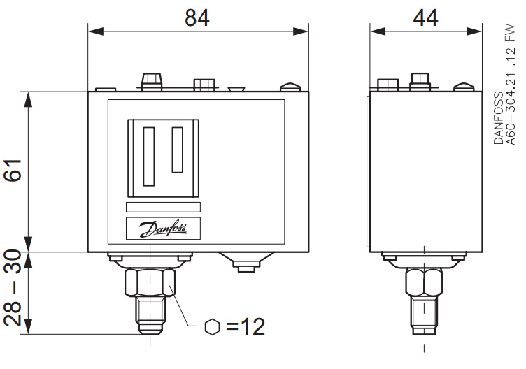 danfoss/丹佛斯kp5 水泵压 压力保护 控制器继电器 开关气压水压