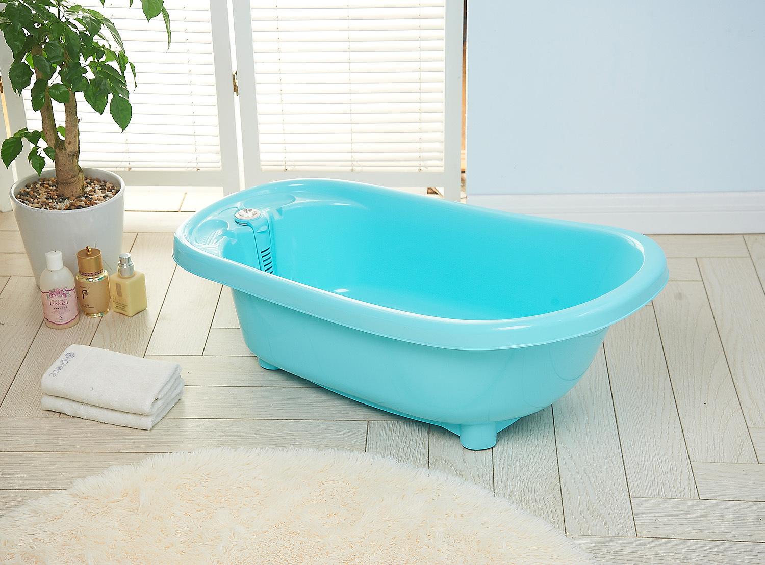 塑料加厚防滑儿童洗澡盆 婴儿沐浴桶 宝宝洗澡盆 浴缸 带温度表