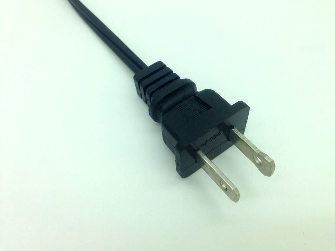 厂家供应 全铜0.5平方1.5米 美式两插八字尾带极性平行线ul电源线