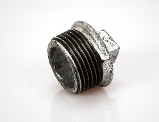 镀锌堵头6分25mm 无边堵头消防管件堵盖接头配件玛钢管件dn15-100