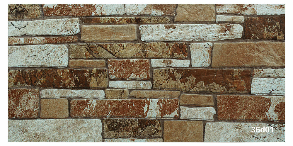 福建外墙瓷砖 3d高清数码喷墨仿石砖 古堡城墙系列 出口热销款