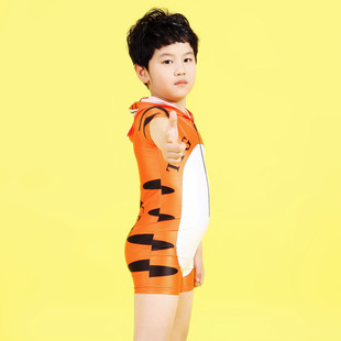 2014多喜贝尔新款儿童连体泳裤男童卡通图案帅气游泳裤男孩1565