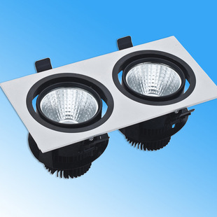 led双头筒灯cob 20瓦双头连体筒灯 厂家批发出口高品质商场装饰灯