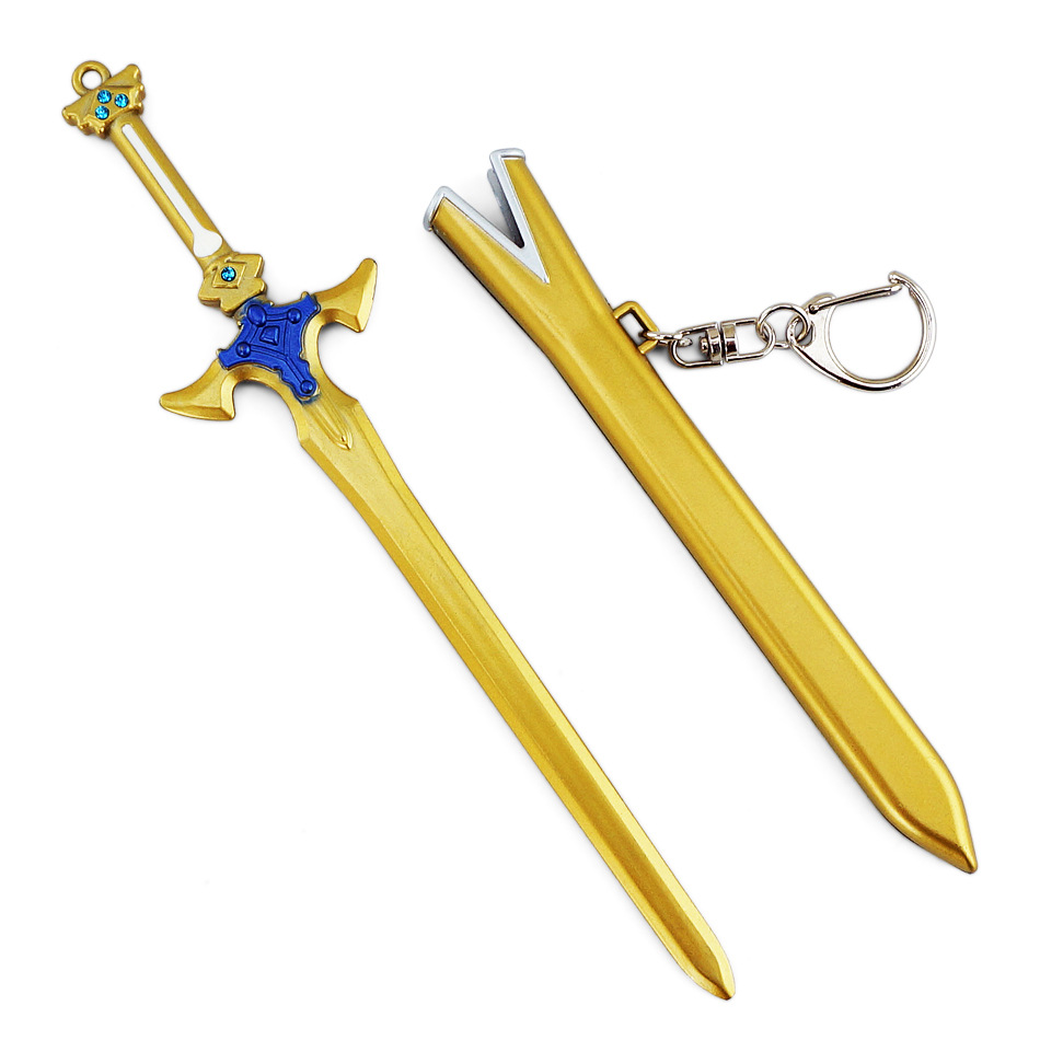 刀剑神域武器兵器周边 桐人黄金圣剑鞘刀 带鞘刀扣图片_7