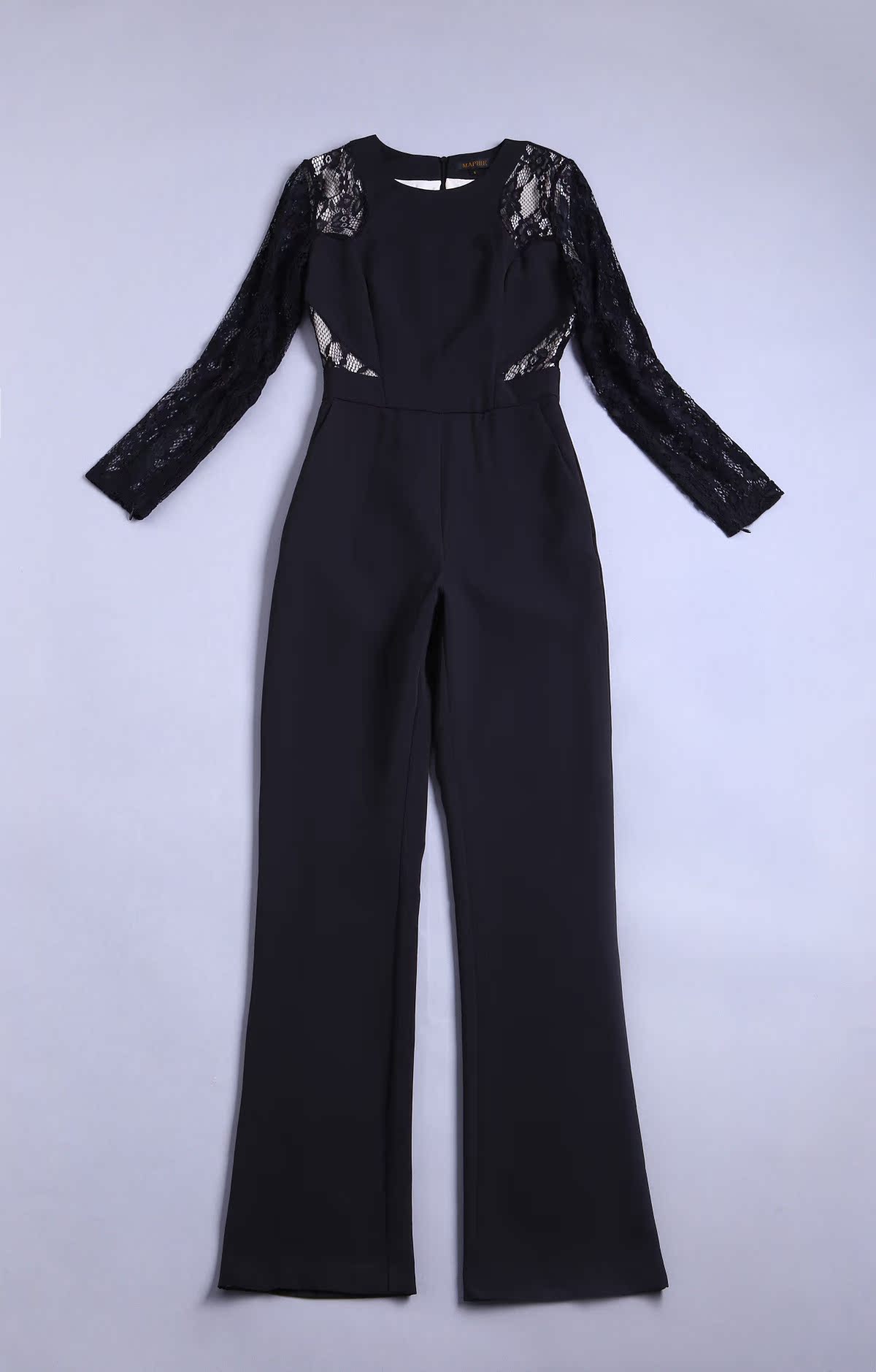 2015早春新款 欧美精品女装 批发 走秀款 蕾丝拼接修身连体裤1076